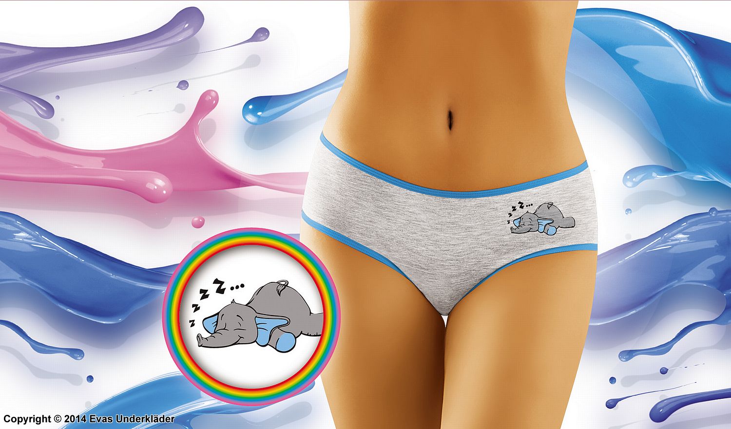 Cotton panty with elephant footprints
